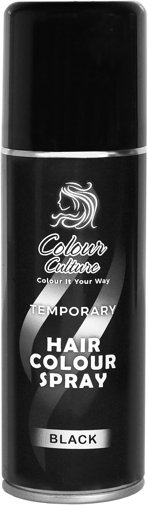 Colour Culture Temporary Hair Colour Spray Black 125ml